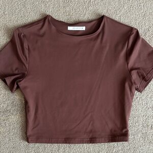ReoRia Chocolate Brown Crop Top